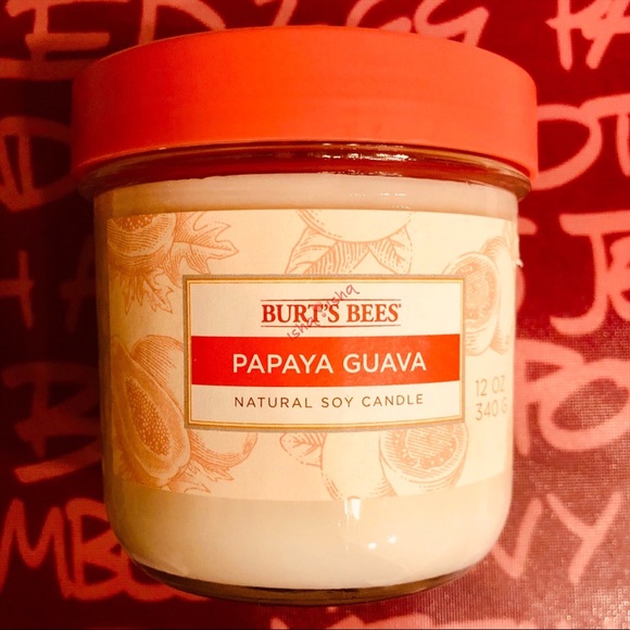 Burt's Bees Soy Candle Papaya Guava Double Wick - Picture 2 of 6